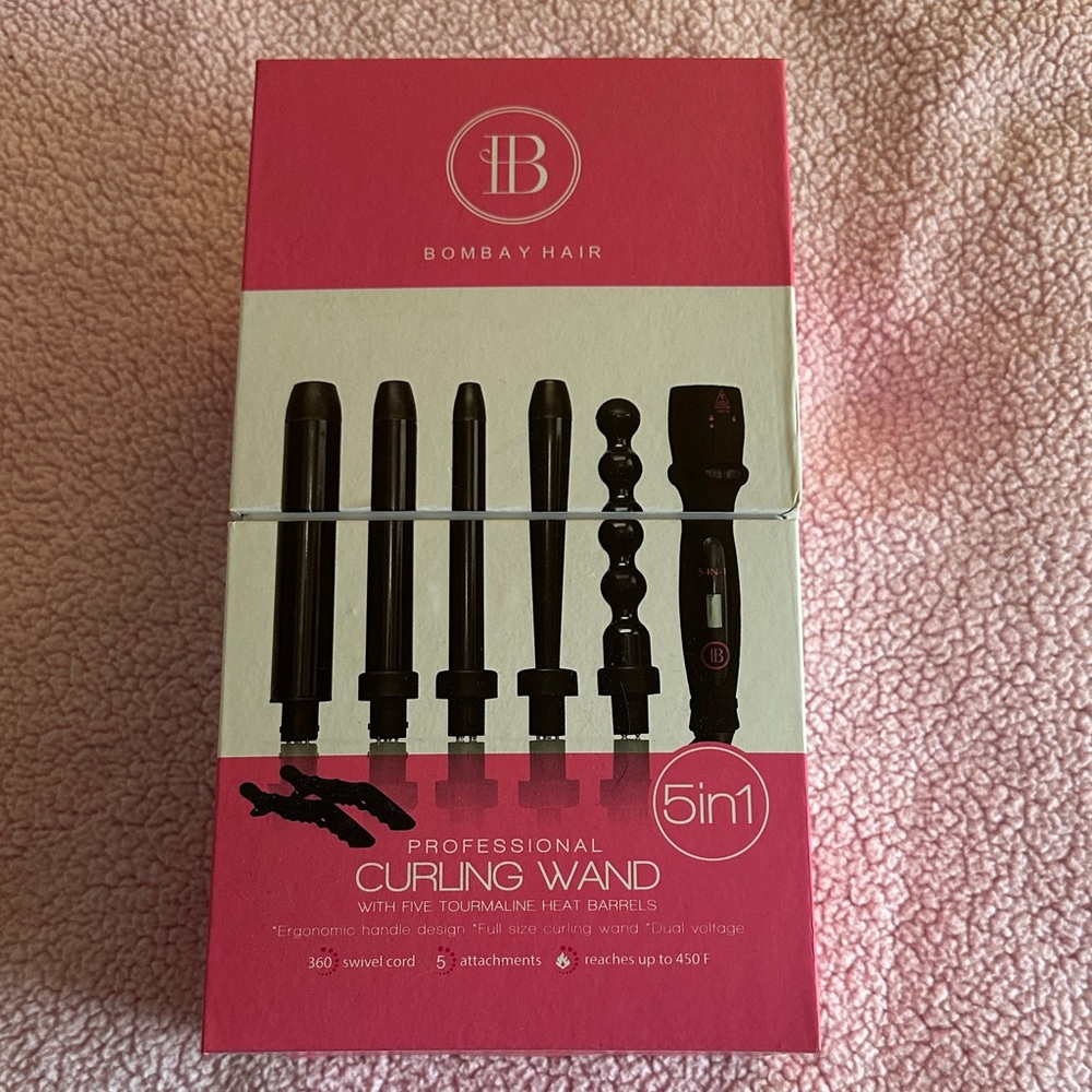 Bombay Professional Curling Wand Set - Pink and White - Picture 1 of 5